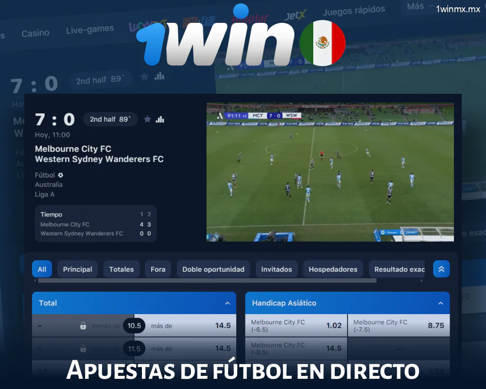 Apuestas de fútbol en vivo en 1win MX
