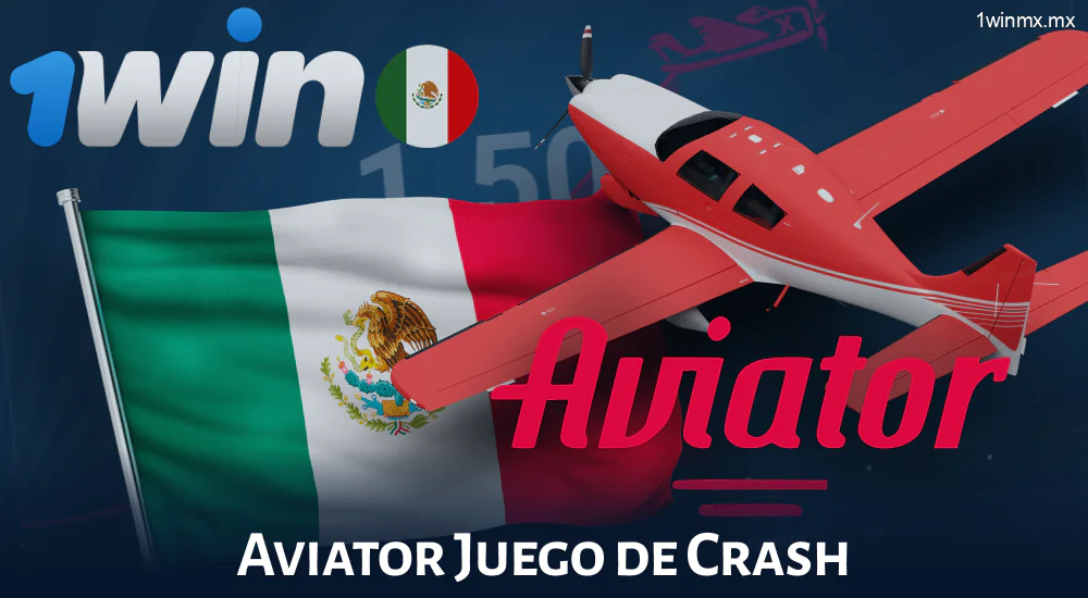 Crash juego Aviator en 1win MX