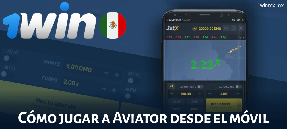 El juego Jet X en la aplicación 1win MX