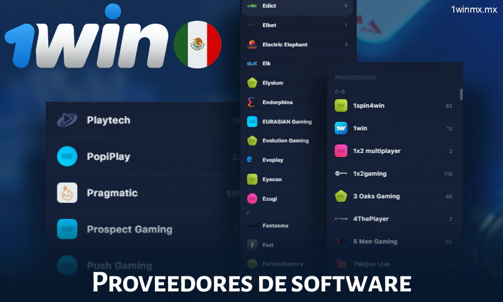 Proveedores de software 1win México