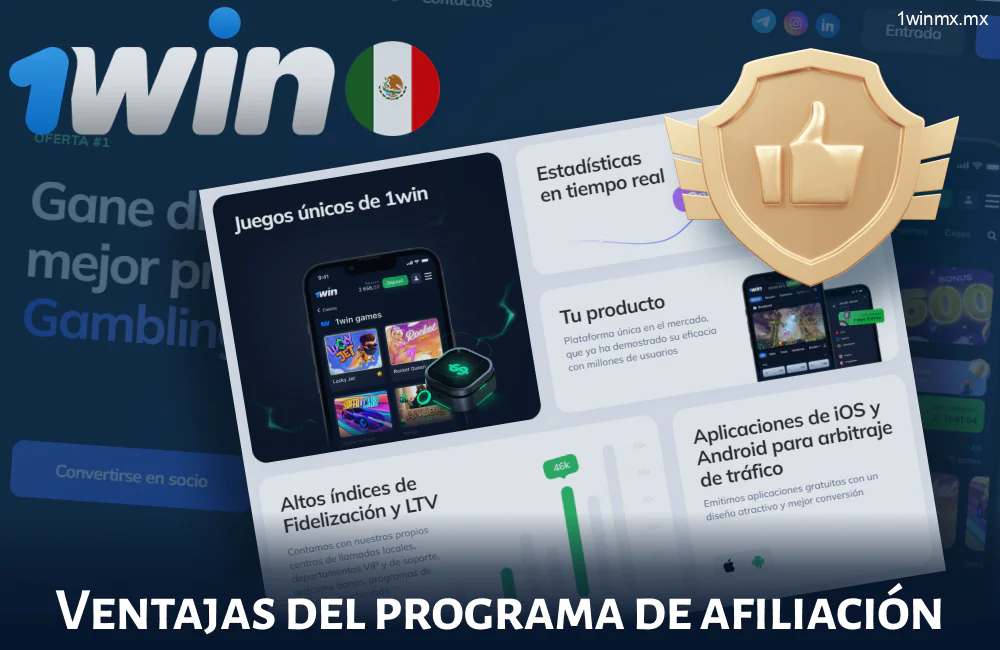 Beneficios del Programa de Afiliados de 1win México