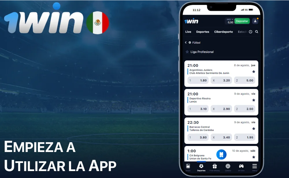 Empieza a utilizar la app 1win