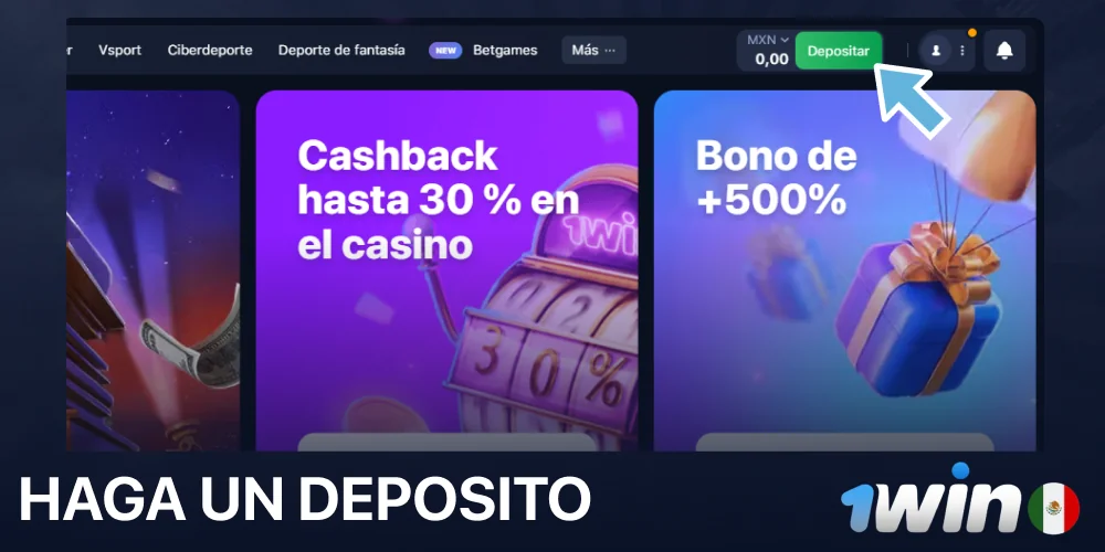 Haga un deposito en 1win